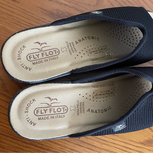 Fly Flot Mesh Slip On Mule Sandals Black Size 8 - Picture 10 of 12